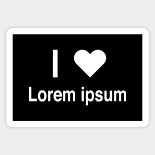 I Heart Lorem Ipsum Sticker